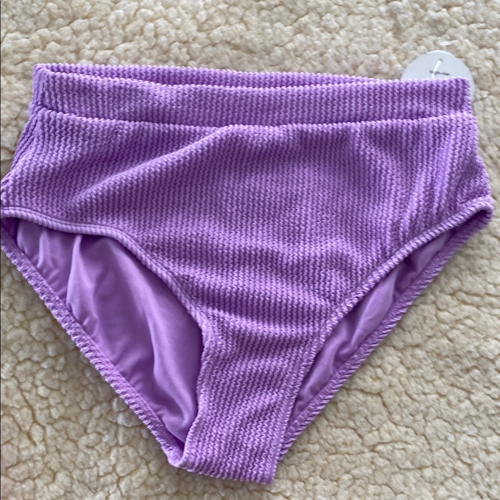 Decree Women’s Purple Bikini High rise Swimwear Bottoms Size Medium